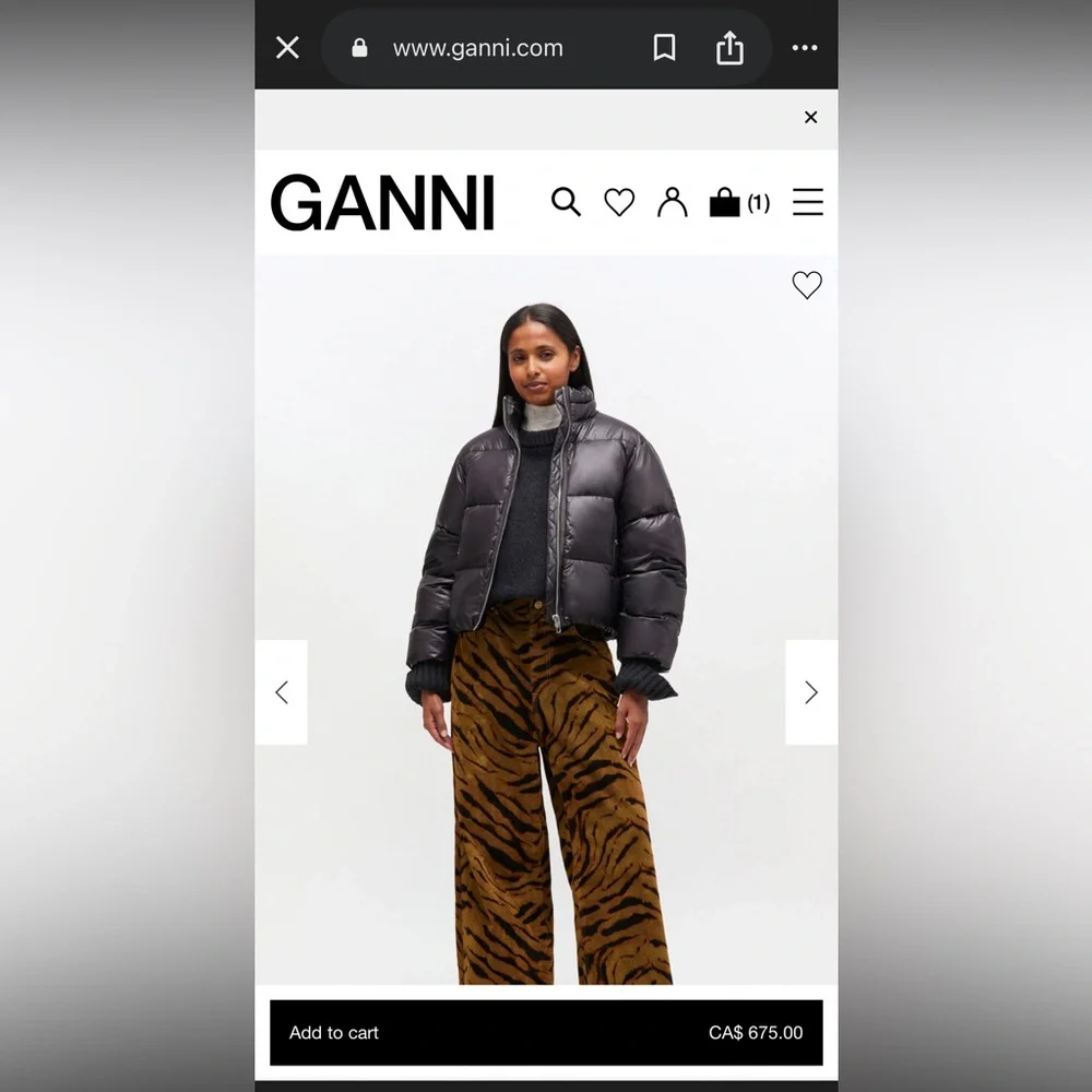 Ganni Black Short Puffer Jacket - Picture 6 of 14